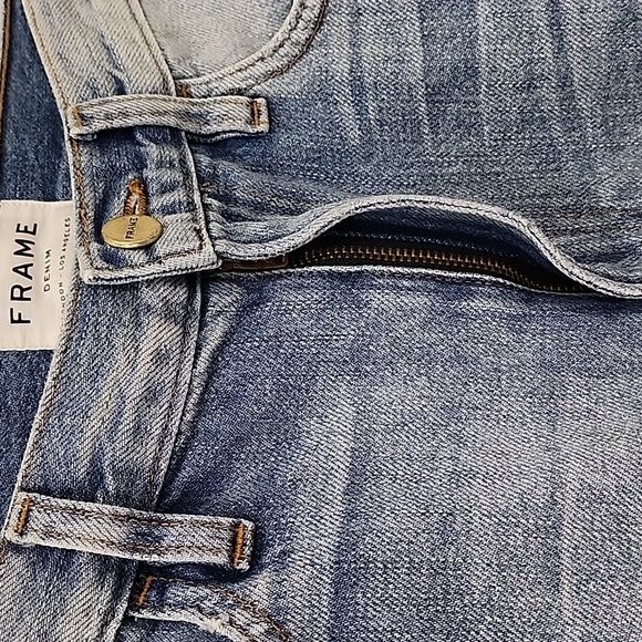 Frame Denim Skirts Women's Le Mini Raw Edge Denim Jean Skirt Size 27 - Picture 16 of 16